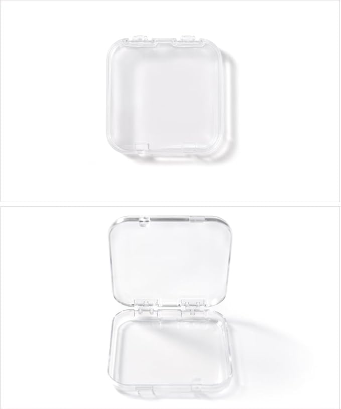 6 Pcs Clear Nail Organizer Box & 30 Pcs Adhesive Tape Press On Nails Storage Case for Salon False Nail Display Nail Business Supplies Nail Packaging Fake Nail Holder
