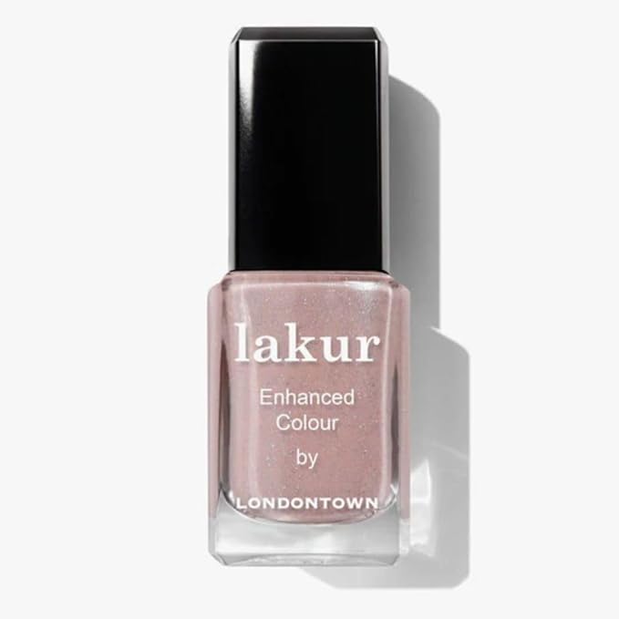 LONDONTOWN lakur Nail Polish - Chip-Resistant, Non-Toxic, Conditions & Hydrates Nails | Glossy Pastel Powder Pink, Macaroon at Noon, .40 fl oz