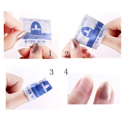 200 PCS Nail Gel Remover Pads, UV Nail Extension Gel Cleaning Wipes Kit for Easy Application