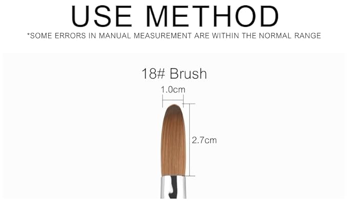 Nail Brush Kolinsky Sable Acrylic Nail Art Brush Professional Red Wooden Nail Brush (18#)