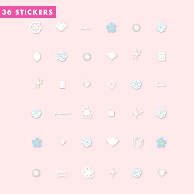 Olive & June Nail Art Stickers | Easy-to-Use Nail Designs | Nail Art Made Easy | Hand-Screened, No-Fade Ink | Accent, Mix & Match, or Cover Chipped Polish | for The Bride