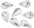 200Pcs Water Drop Nail Rhinestones Fancy Rhinestones Water Drop Nail Crystal Jewelry Making Rhinestones Suitable for DIY Crafts and Nail Art（White）