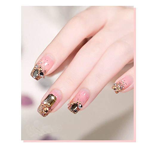 AD Beads 4300 Pieces Flat Back Nail Art Rhinestones Round Beads 6 Sizes (2-6.5mm) with Storage Organizer Box,Rhinestones Picking Pen for Nail Art Phone Decorations Crafts DIY (Smoked Topaz)
