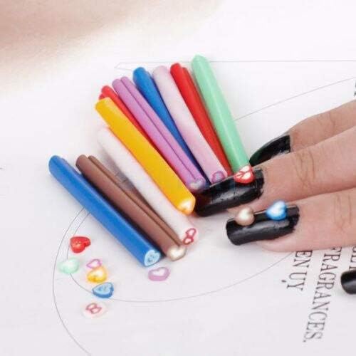 RD-01358 Decor Rhinestone 50PC 3D Mixed Color Nail Art Tools Canes Stick Rods Polymer Clay Nail Stickers Decora Decoration - (Type: Butterfly)