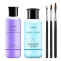 AIJIMEI Acrylic Monomer Liquid Kit 2 fl.oz AcrylicLiquid Nail System Manicure Tools AcrylicMonomer with 1.4 fl.oz Nail Brush Cleaner and AcrylicNail Brush (Acrylic Brush Set)