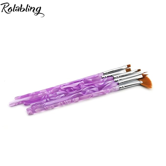 6pcs Spiral Nail Brushes Nail Art Painting Drawing Pen Brush Tips Tools Set