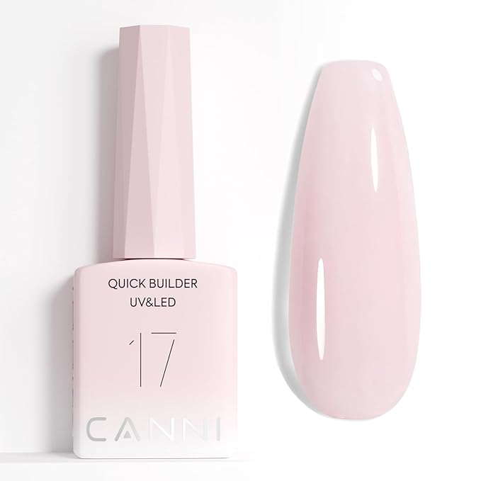 CANNI Quick Builder Nail Gel for Nails – 9ML Pink Soak-Off Nail Strengthening Gel for Apex Building DIY UV LED Manicure