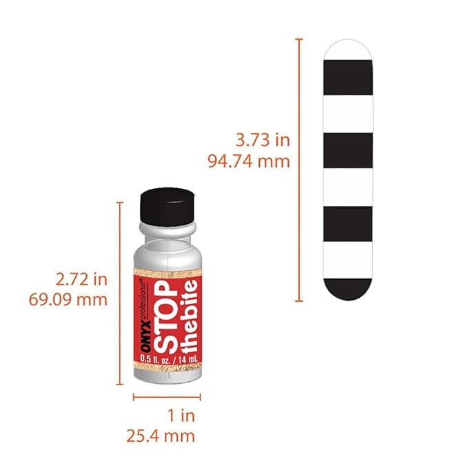 Onyx Professional Stop the Bite Nail Biting Prevention Polish, 0.5 Fl Oz - Made in USA, Stop Nail Biting, No Bite Nail Polish, Thumb Sucking Deterrent