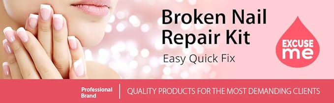 Professional Nail Repair Kit for Broken Cracked Split and Weak Nails. Easy to Use and Apply. Life saver nail Kit for Quick Fix Solution.