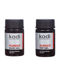 Kodi Professional SET 2in1 Rubber BASE 14ml. (0.49oz) + Rubber TOP 14ml. (0.49oz) Gel LED/UV Nail Polish Coat Soak Off Original