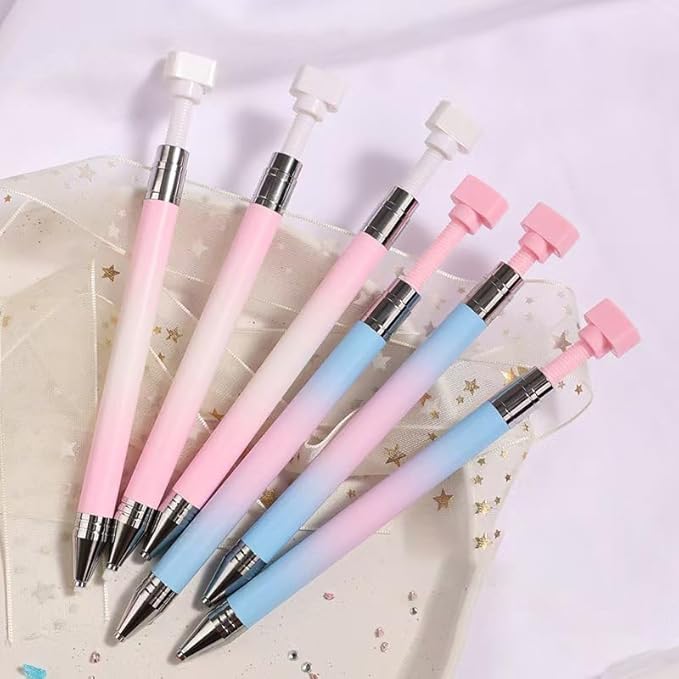 Rhinestone Picker Wax Pen, Refillable Rhinestones Applicator with 3 Additional Wax Refills, Rhinestone Picker Tools for Nail Art Design and Diamond Art Painting