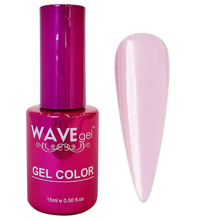 WAVEGEL Soak-Off Gel, Nail Lacquer & Acrylic/Dip Powder Matching Set - Princess Collection - #004 Clear Pink
