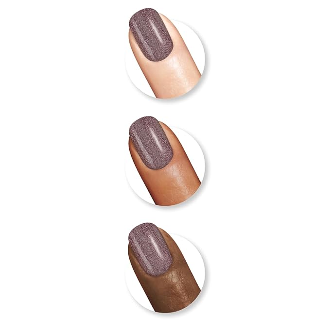 Sally Hansen Miracle Gel Salon Quality Nail Polish | Gel-Like Formula, Two-Step System, No UV Light Needed, Long Lasting | Opaque, Shimmery | 204 Adrenaline Crush | Metallic Plum Brown Nail Polish
