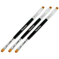 Winstonia Nail Art Brushes Set. Clean Up Brush Double Ended Tools Manicure Cuticle Cleaning Brush Nail Bed Professional Salon Result and Home Use.