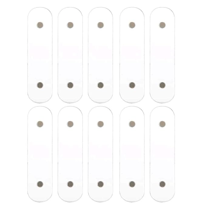 10Pcs Nail Art Showing Holder Nail Art Acrylic Strip Magnetic Display Transparent Manicure DIY Nail Salon Accessory Clear Nail Sticks Polish Display(10pcs)