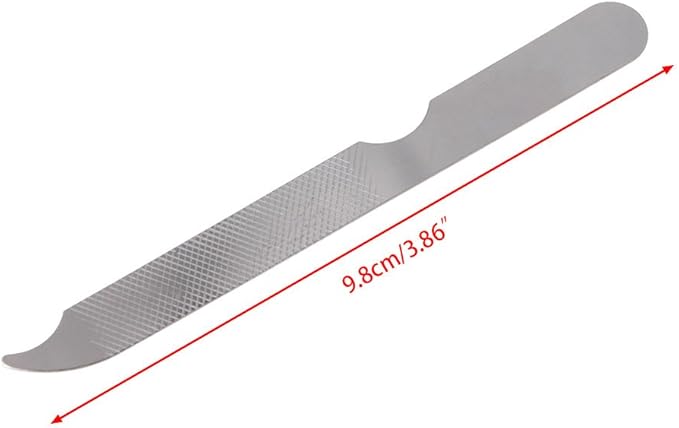 Parts Express Stainless Steel Metal Nail File, Double Side Fingernail Toenail Files Metal File Buffer Fingernails Toenails Art New Pedicure Tool for Salon and Home Manicure Files (F, 10)