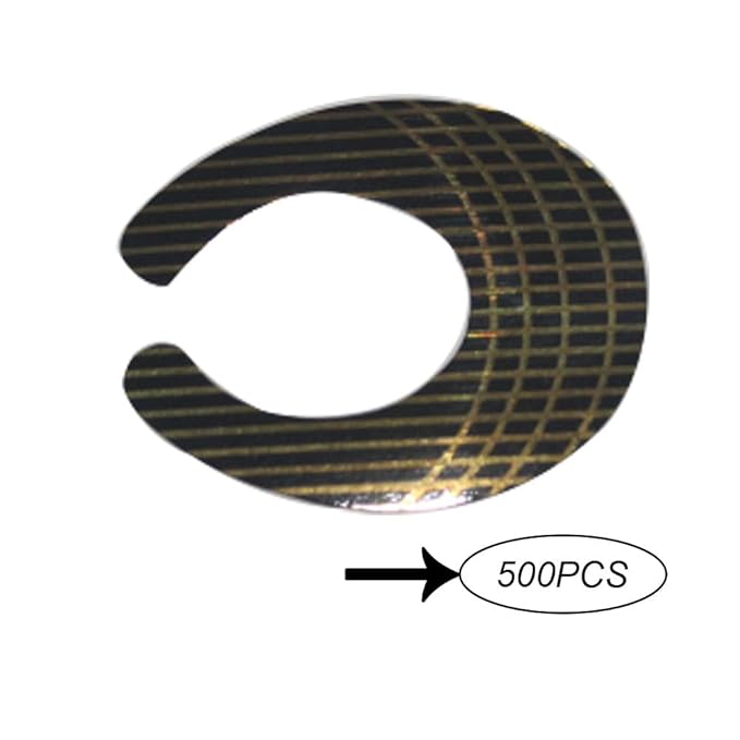 500Pcs Nail Forms for Acrylic Nails Thick Nail Art Tips Extension Forms Golden Color Durable Acrylic Nail Paper Forms for Gel Nail C Shape Stickers with Numbers Marked