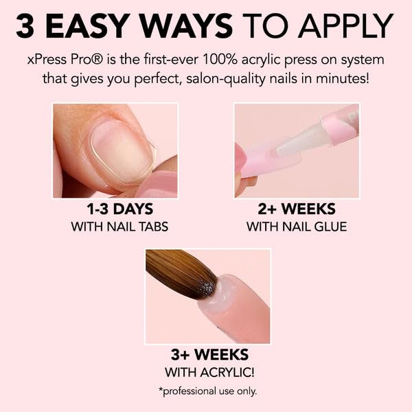 Kiara Sky Press On Nails | XPRESS PRO 100% Acrylic Nails | 30-Piece Kit Includes Nail Glue, Cuticle Pusher, File & Prep Pad | Square Short- Girl World
