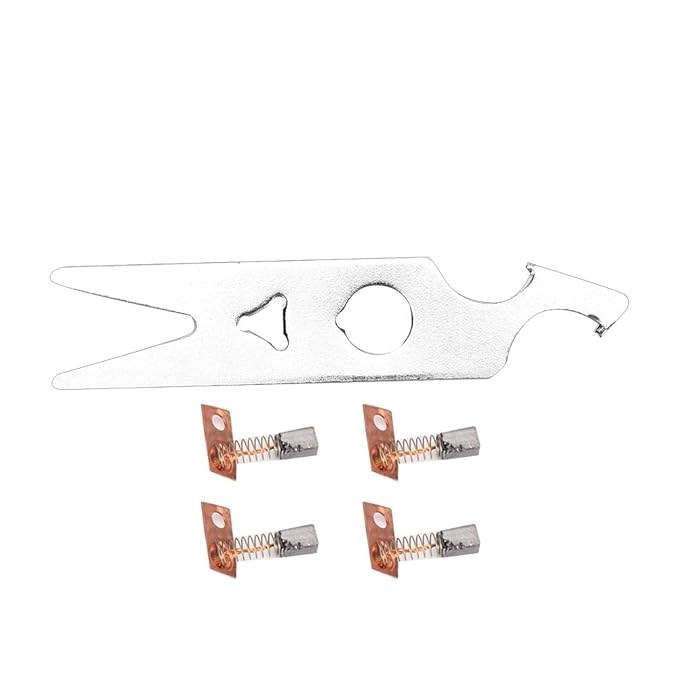 2 Pairs Nail Drill Carbon Brush, Nail Drill Machine Wrench, Alloy Nail Drill Handpiece Accessory, Manicure Polishing Machine Replacement Part