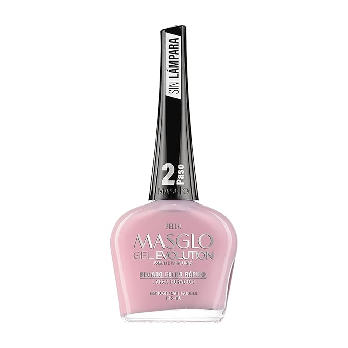 MASGLO Gel Evolution – Nail Polish No UV/LED Lamp Needed, Fast-Drying, 12-Day Wear, 14-Free Formula, High-Gloss Finish, vegan (0.5 oz)