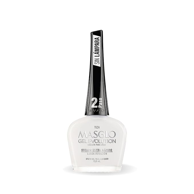MASGLO Gel Evolution – Nail Polish No UV/LED Lamp Needed, Fast-Drying, 12-Day Wear, 14-Free Formula, High-Gloss Finish, vegan (0.5 oz)
