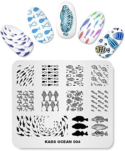KADS Nail Art Stamp Plate - Ocean Sea Mermaid Series Nail Stamping Plate Template Image DIY Decoration Tool