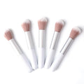 DANNEASY 5pcs Nail Dust Brush Acrylic Nail Brush Cleaner Nail Brushes for Cleaning Dust Nail Clean Up Brush Dip Powder Brush for Makeup Blush Manicure Brush