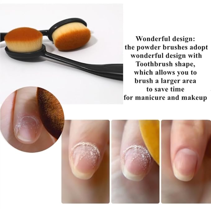 Daily Makeup Brush (Black) - Soft Nail Art Dust Powder Remover brush for Cleaning Fingernails, Makeup Tools