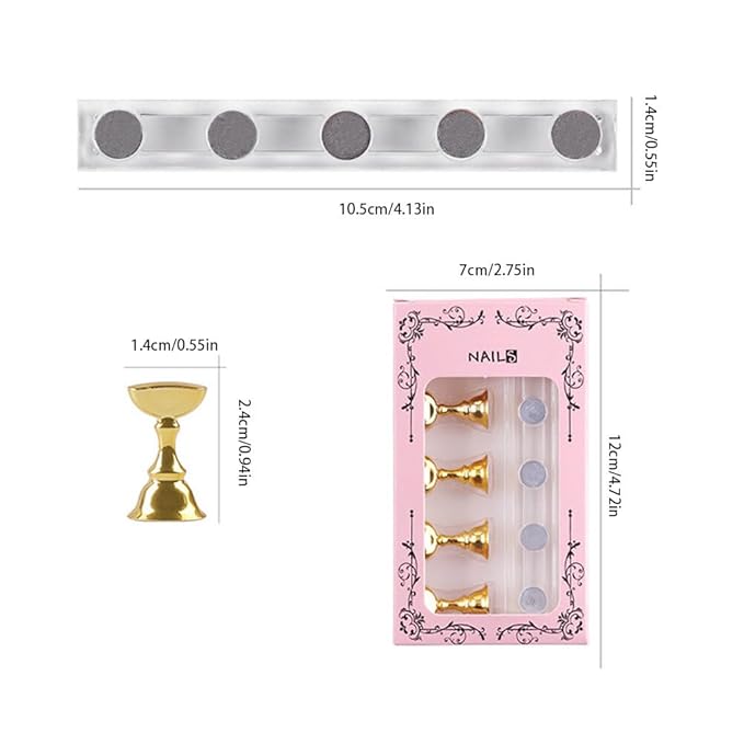 Nail Stands Acrylic Nail Art, Magnetic Nails Tip Holder for Painting Nails Home Salon DIY Display Supplies