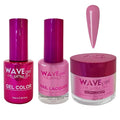 WAVEGEL Soak-Off Gel, Nail Lacquer & Acrylic/Dip Powder Matching Set - Princess Collection - #110 Dirt Pink