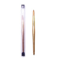 Acrylic Nail Brush Size 14, Kolinsky Acrylic Nail Brush for Acrylic Powder, Application Nail Art Drawing Brush for Extension Nails Carved for Beginners and Professionals (14#, Gold)