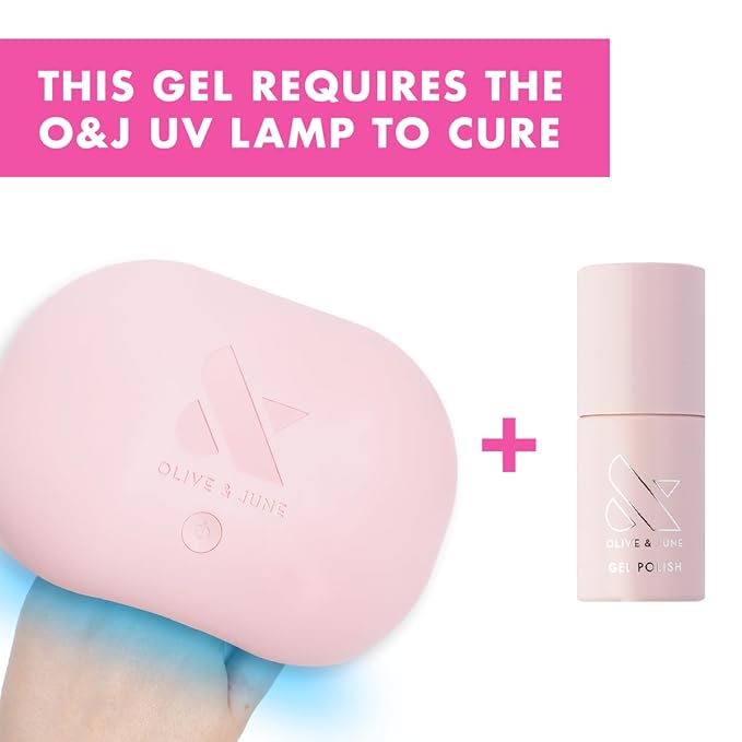 Olive & June Gel Polish | Valentine's Day | UV LED Nail Lamp Needed | Long Lasting Formula | Up to 21 Days of Wear | Damage-Free Removal | Salon-Quality Manicure, Pedicure | CCT | Sheer Pink