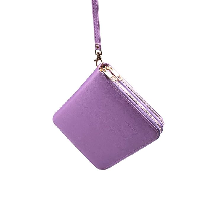 Finger Angel Nail Art Stamping Plates Double Zipper Cases 192 Slots Nail Stencil Case Purple Color Nail Plate Collection
