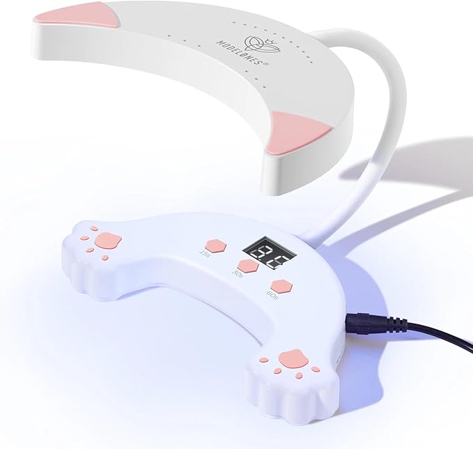 modelones UV LED Nail Lamp, Gooseneck UV Light for Gel Nails, 48 W Nail Light for Gel Polish with 3 Timers and LCD Display, LED Lamp for Fast Curing Gifts for Women Girls