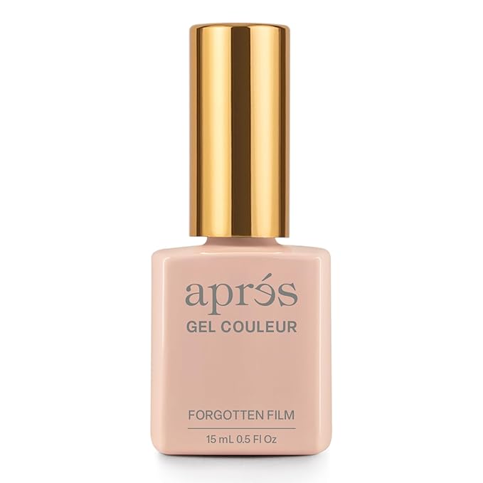 APRÉS Gel Couleur Trio Set - Gel Color, Base Coat, Non-Wipe Top Coat (15ml), Nail Polish Bundle (Forgotten Film)