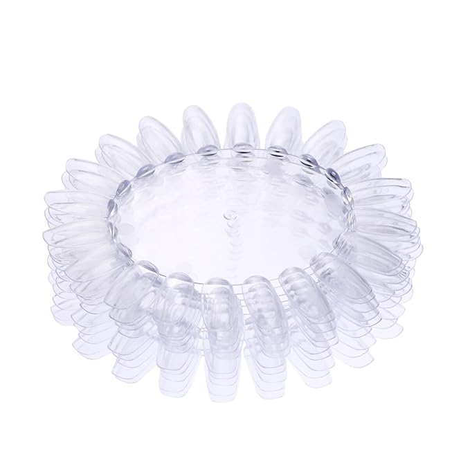 Nail Art Practice Card Clear Plastic Nail Polish Color Display Wheel with 20 Tips 5.1 X 4.3 Inches for Diy Manicure and Salon Use