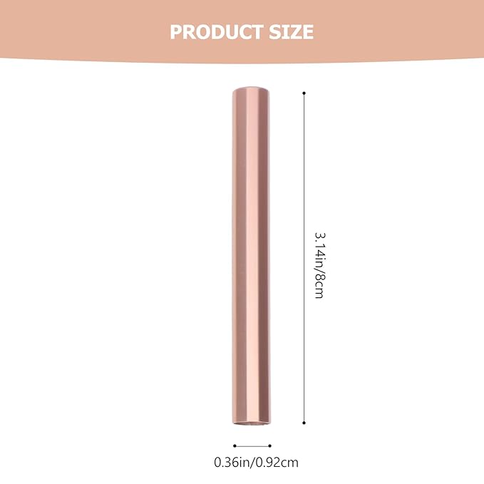 HEALLILY Manicure Pen Caps - 6 Pcs Zinc Alloy Nail Art Pen Covers Durable Nail Brush Protectors for Salon & Home Use