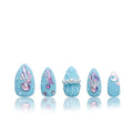 LOVFUL Press on Nails Bikini Bottom | Handmade with Full Covered Crystals | Reusable Fake Nails | Almond Regular 1.0 in | H323-S