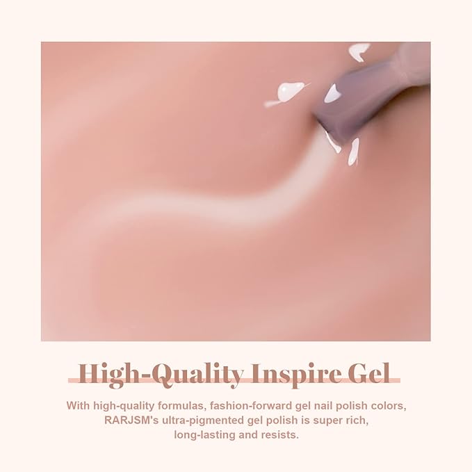 RARJSM Rubber Base Gel Nail Polish Nude Rose Natural Sheer Pink Jelly Color Extend Elastic Rubber Base Coat Gel Builder in a Bottle 15ml Soak Off Curing Requires Salon Home DIY Use French Manicure