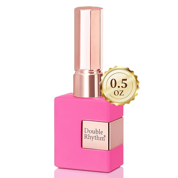 Double Rhythm 0.5 Oz Gel Nail Polish Neutral Natural Same Color Same Bottle Translucent Light Milky Pastel 15ML Manicure French Design Art DIY at Home (Pink-A1337)