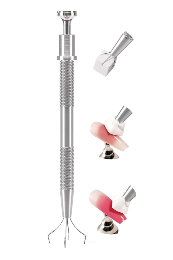 Smart Grabber for Pat Paint Nail Gel, 4 Claws Grabbing Pen for Nail Sponge Patting Ombre Gradient Gel, Nails Art Design at home (Grabbing Pen)