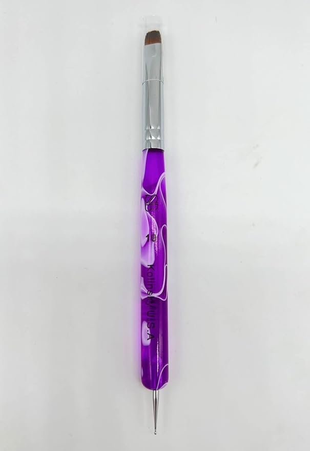 Premium Kolinsky French Brush (Size 10 with Dotting Tool, Acrylic Handle)