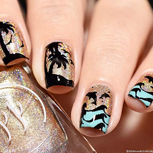 Whats Up Nails - A019 Beach Mode Stamping Plate for Nail Art Design