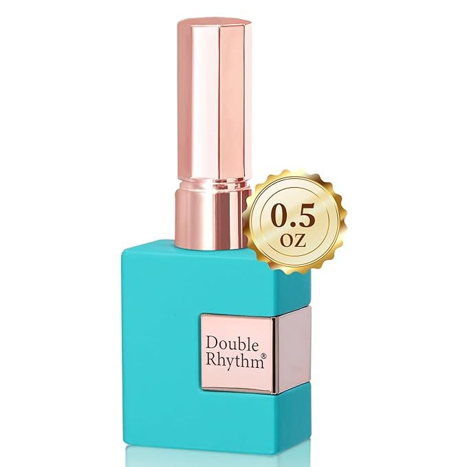 Double Rhythm 0.5 Oz Gel Nail Polish Neutral Natural Same Color Same Bottle Translucent Light Milky Pastel 15ML Manicure French Design Art DIY at Home (Teal-A1319)