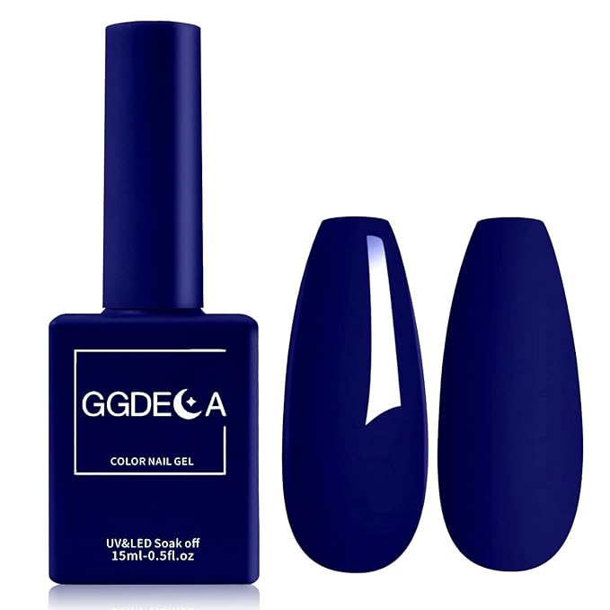 15ml Royal Blue Gel Nail Polish, Dark Blue Gel Polish, Navy Color Same Color Same Bottle, Deep Cobalt Colour High Gloss U V Soak Off Nail, DIY Sparkle Manicure Salon