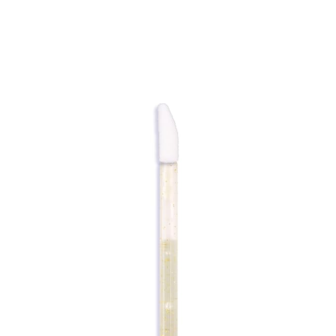 600 Pieces Disposable Lip Applicators – Lint-Free Versatile Doe Foot Makeup Wands for Lip Gloss, Lipstick, Lash Extensions, Beauty Starter Kits Essential (600 Brushes, Gold Crystal)