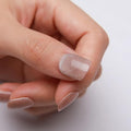 Nude Press on Nails Short Square, Summer Cat Eye Press on Nails, Fashion Gel Fake Nails, Reusable Acrylic Fake Nails, Glossy Stick on Nails for Women, Glue on Nails Kit, Icy Nude