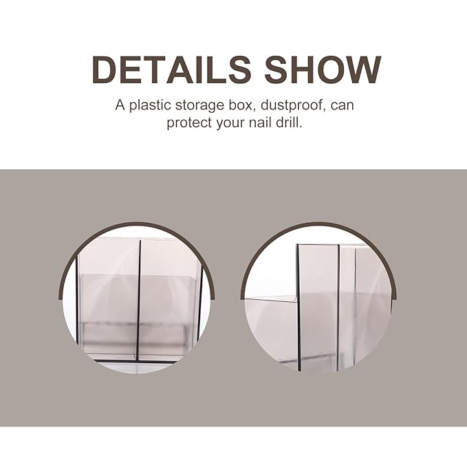 2pcs Nail Art Polisher Holder Manicure Grinding Rack Storage for Nail Drill Bits Easy to Clean Display Box Design