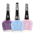 MASGLO GEL EVOLUTION Nail Polish Gel Effect, No UV/Led Lamp Required, Duration up to 12 day, 3 PCs Colors - Effecto Gel sin lampara UV/Led (CONSENTIDA, LIBRE, ILUSION)