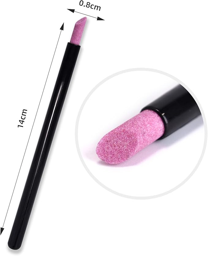 KADS 10Pcs Pumice Stone Nail File Cuticle Stone Pusher Nail Sanding Sticks Nail Art Pen Cuticle Remover Trimmer